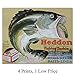 Fishing Posters Wall Art Prints - Set of Four (8X10) Vintage Unframed Reproduction Photos - Great For Fishermen, Home Decor or Gifts - Heddon, Lunkers