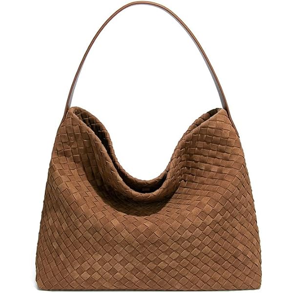Amazon.com: Slouchy Suede Woven Hobo Bags Women Trendy Suede