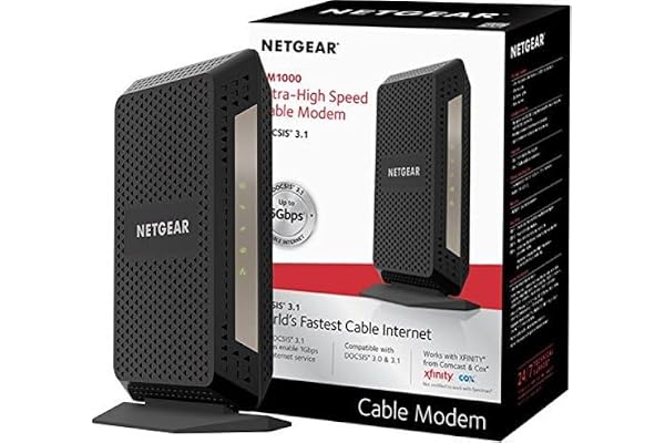 Netgear CM1000 Ultra-High Speed DOCSIS 3.1 Cable Modem - Black - CM1000 (Renewed)