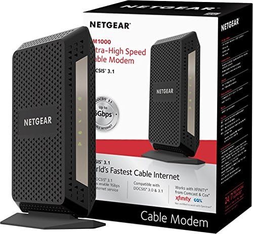 Photo 1 of Netgear CM1000 Ultra-High Speed DOCSIS 3.1 Cable Modem - Black - CM1000 (Renewed)