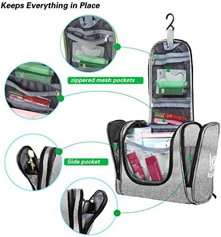 Bago Hanging Toiletry Bag For Women & Men - Leak Proof Travel Bags for Toiletries with Hanging Hook & Inner Organization to Keep Items From Moving - Pack Like a PRO 5 Bago Hanging Toiletry Bag For Women & Men - Leak Proof Travel Bags for Toiletries with Hanging Hook & Inner Organization to Keep Items From Moving - Pack Like a PRO