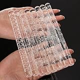 Bakeware & Accessories - Flower Textured Embossing Acrylic Rolling Pin Fondant Cake Decorating Tool - Paint Moving Peg Resin 