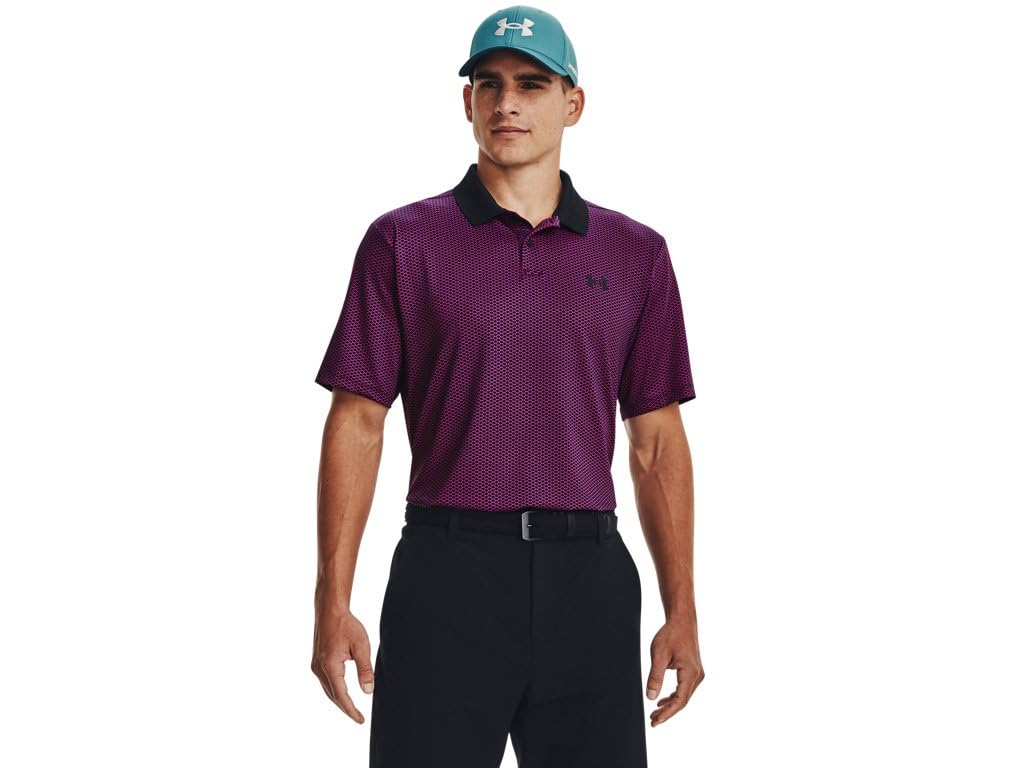Photo 1 of Under Armour Mens Matchplay Printed Polo - Sweat Wicking SM Black-Black