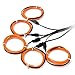 EL Wire,SOLMORE 5 X 1 Metre EL Wire Neon Glowing Strobing Light Waterproof LED Strip Electroluminescent Wire Kit for Halloween Party Xmas Indoor Outdoor Decoration Portable EL Wire Yellow
