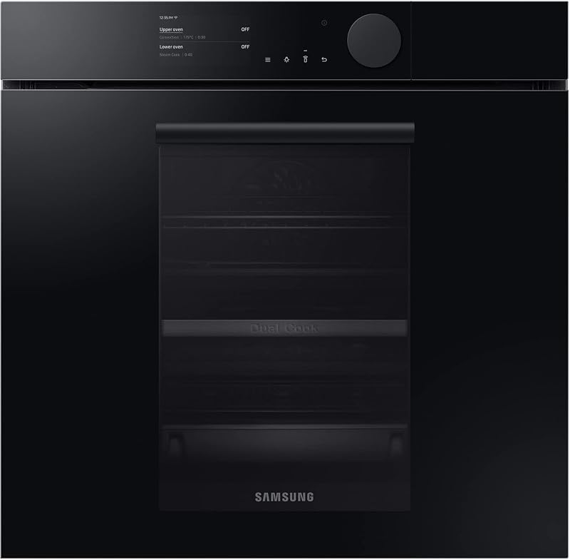Samsung Dual Cook Steam Electric Oven - Black, Pyrolytic Cleaning, Wi-Fi