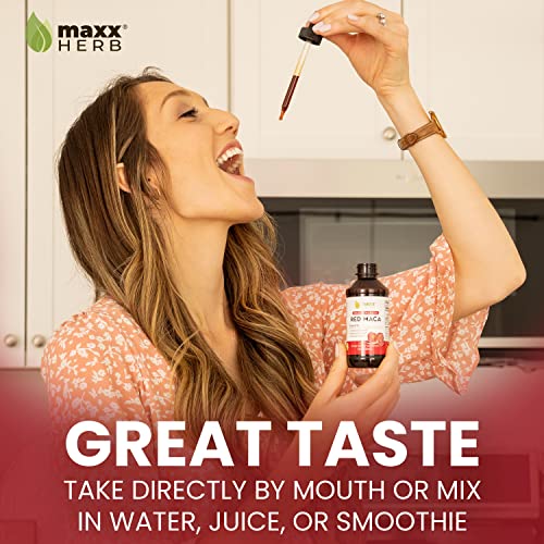 Maxx Herb Red Maca Root Extract Max Strength Liquid Drops Absorb