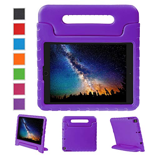 NEWSTYLE Apple iPad Air 2 Case Shockproof Case Light Weight Kids Case Super Protection Cover Handle Stand Case for Kids Children for Apple iPad Air 2 (2014 Released) - Purple Color