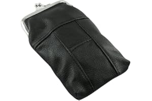 SKYWAY PRODUCTS Skyway Cigarette Case for 100's Pack Holder Pouch for Women with Lighter Pocket Metal Twist Clasp - Elegant Black Durable Stylish