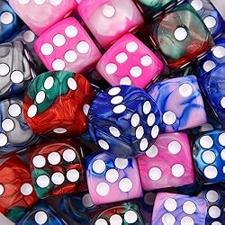 AUSTOR 50 Pieces Dice Set 6 Sided Game Dice 5 Two