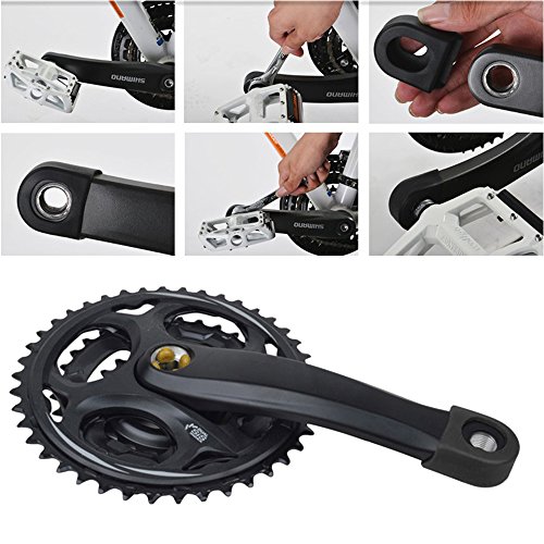 NICEDACK Bicycle Crankset Protective Cover, 2 PCS Sleeve Protector Mountain Road Bike Arm Boots Fixed Gear Bicycle Crank Protective Cover (black)
