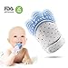 Soothing Teething Mitten-Safe Food Grade Teething Mitt BPA Free,Prevent Scratches Glove Stay on Babys Hand,teething Toys(Blue Color)