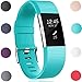 GEAK Bands for Fitbit Charge 2, Adjustable Sports Wrist Bands for Fitbit Charge 2, Small Classic Teal