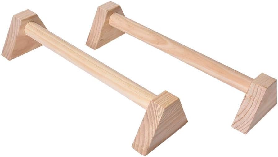 Seasaleshop Push-Up Bracket Fitness Bracket, Charcoal Wood Four-Corner Stretch Stand Single Double Bars Calisthenics Handstand Personalised Bars Wooden Push-Ups Double Rod