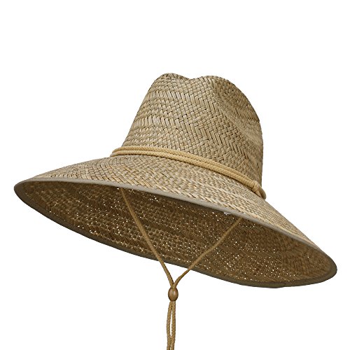 Man's Lifeguard Safari Straw Hat - Natural W26S25C