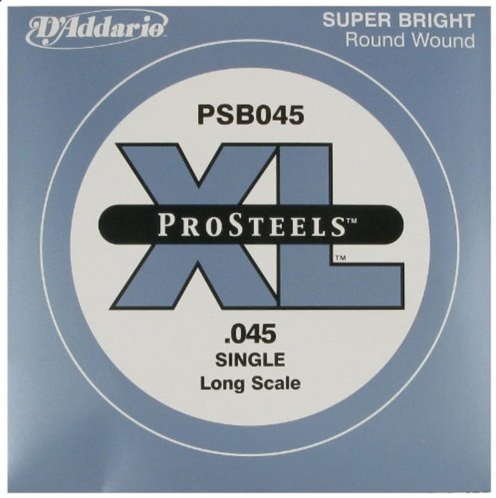 D'Addario PSB045SL ProSteels Bass Guitar Single String, Super Long Scale, .045