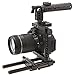 CAMVATE Camera Cage Rig Top Handle Tripod Mount Plate Compatible for Sony Panasonnic(Black) - 1136