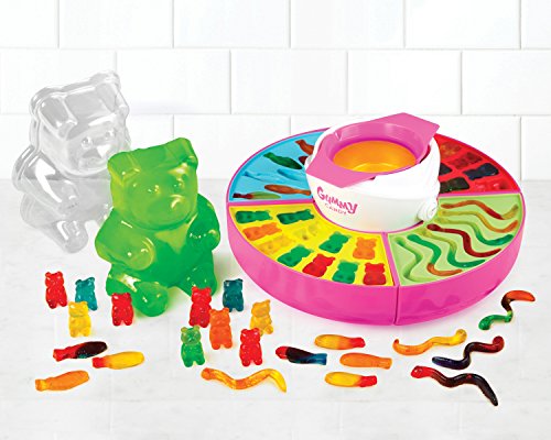 Nostalgia GCM600 Electric Giant Gummy Bear, Fish and Worm Maker Try with your own CBD Oil, Pink - //coolthings.us