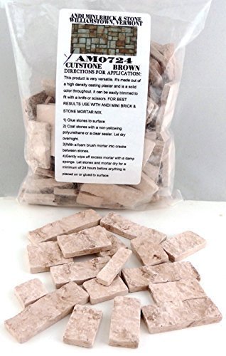 Melody Jane Dolls Houses House Miniature DIY Flooring Brown Cut Stone Veneer Brick Pathing