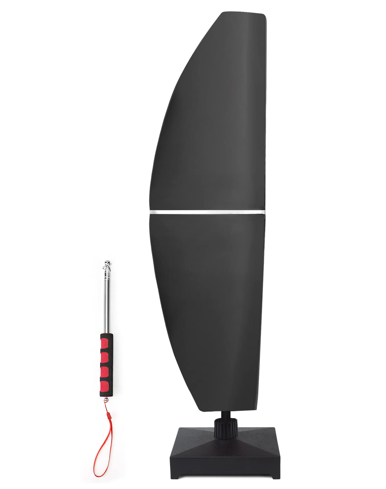 QWORK® Cantilever Parasol Cover with Rod, Heavy Duty Waterproof 420D Oxford Fabric UV Proof Weather Resistant Outdoor Umbrella Cover (280x30/81/45cm)
