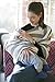 Breastfeeding Nursing Cover + 1 Burp Cloth by HealthySam - Baby Car Seat Covers - Shopping Cart, High Chair, Stroller and Carseat Canopy - Stretchy, Breathable Scarf and Shawl - Cotton - Grey Stripes