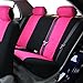 FH GROUP FH-FB050114 Full Set Flat Cloth Car Seat Covers, Pink / Black - Fit Most Car, Truck, Suv, or Van