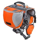 Lifeunion Adjustable Service Dog Supply Backpack Saddle Bag for Camping Hiking Training