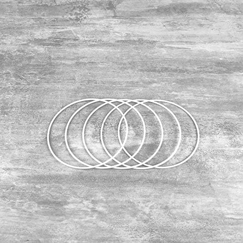 Lealoo® - Set of 5 White Dream-Catcher Rings for Lampshades - Diameter 12cm/9.8 inches
