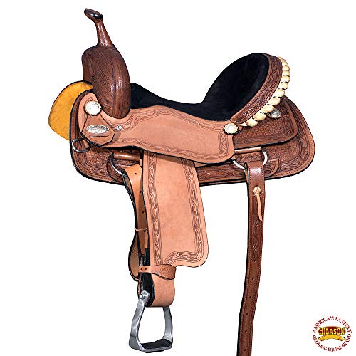 HILASON 16 in Western Horse Saddle Leather Ranch Roping Cowboy