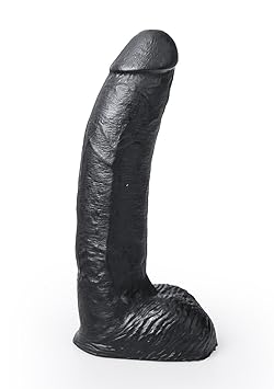 Hung System George Vac-U-Lock Realistischer Dildo Mit Hoden - Schwarz - 22 cm Länge