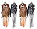Hanging Halloween Decoration - Realistic Floating Ghoul Ghost Skeleton Face - 4 Pieces - Use In Home Or Office - Create Frightening Atmosphere & Make People Jump As They Walk Past The Horror