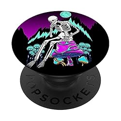 Skeleton On Mushroom Retro Disco Techno EDM Music