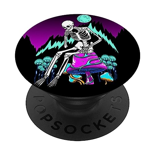 Skeleton On Mushroom Retro Disco Techno EDM Music