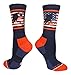 MadSportsStuff USA Flag Hockey Player Crew Socks (Navy/Red/White, Small)