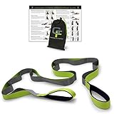 Gradient Fitness Stretching Strap, Premium Quality Multi-Loop Strap, Neoprene Padded Handles, 12 Loops, 1.5