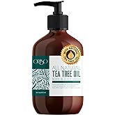 Tea Tree Oil Body Wash - Helps Athletes Foot, Ringworm, Jock Itchy, Acne, Eczema, Yeast Infection, Body Odor, Itchy Skin - With Moisturizing Aloe - Sulfate Free - 16oz