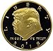 Aizics Mint Donald Trump Black & Gold Coin 2018 with Certificate of Authenticity, President Coin, Trump Coin Collectors, 24kt Gold Plated with Black Inlay, 38mm x 2mm