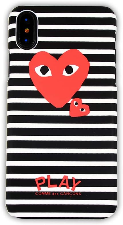 Comme des Garcons Striped Pattern Heart Logo iPhone X/iPhone Xs Case