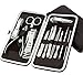 Nail Clippers Manicure Pedicure Kit Travel Set 12-in-1 Professional Nail Cutter Tools Grooming Kit for Women Men with Leather Case