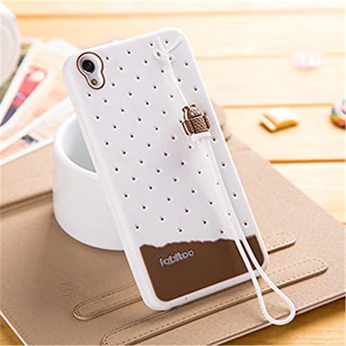 Fabitoo Lenovo S850 case, 3D Cute Cartoon Silicone Back Cases Covers for Lenovo S850 (Silicone White)