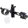 SOPOGER Archery Bow Sight for Compound Bows Target Hunting Single Pin or 5 Pin Bow Sight with 6X 1.75 Scope Lens Long Bar Right Hand for Quicker Sight Acquisition