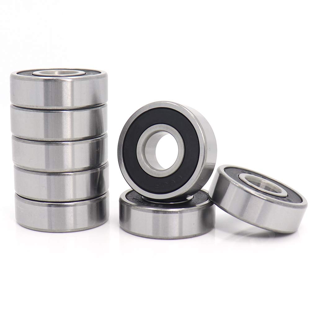 Photo 1 of Donepart 6301 Bearings 12mm ID 37mm OD 12mm Width 6301RS ABEC3 High Speed 6301 2RS Double Sealed Ball Bearings (10 Pack)