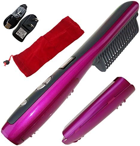 Hair Straightener Comb USB Charging Hair Straightener LED Display Anti Frizz Variable Temperature Control Cordless Use Hair Straightening Brush Fix Styling Quick Good for Travel, Kiliss