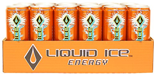 Liquid Ice Energy Drink Orange, 12 Ounce, 24 Count