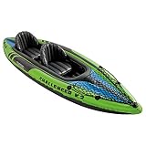Intex Challenger K2 Kayak, 2-Person Inflatable Kayak Set with Aluminum Oars and High Output Air Pump (Sports)