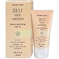 Trader Joe’s Daily Facial Sunscreen Broad Spectrum SPF 40 Oil Free Invisible Gel Formula Fragrance Free Water Sweat Resistant, 1.70 Fl Oz (Pack of 1)