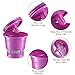 CHULUX Reusable Mesh Coffee Filter Cup 4-Pack for Keurig 1.0 Brewer, Universal Single Serve Refillable Coffee Filters, Black&Purple