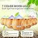 Essential Oil Diffuser, Avaspot 2 PACK 250ml Wood Grain Aromatherapy Ultrasonic Aroma Diffuser, Portable Cool Mist Humidifier with Auto Shut Off, 7 LED Colors and Adjustable Mist Mode for Christmas