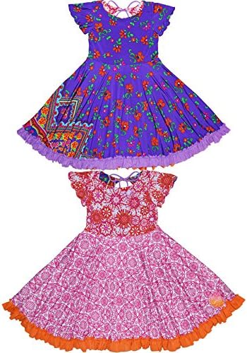 TwirlyGirl Twirly Girl Kids Twirl Dress With Ruffles Reversible Purple Coco Fun Made In USA