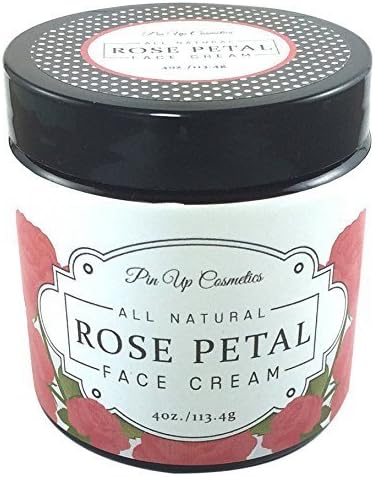 Pin Up Cosmetics Rose Petal Face Cream, 4oz