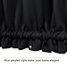 PONY DANCE Blackout French Door Curtain - Soft Fabric Heavy-Duty Rod Pocket Door Curtain for Privacy Window Drapery Including Bonus Adjustable Tieback, 54 x 72 inches, Black, One Panel
